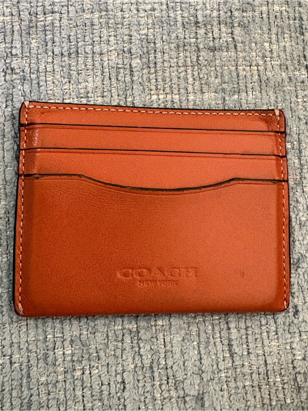 COACH Leather Card Wallet - Brown
